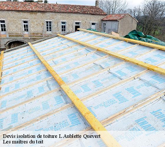 Devis isolation de toiture 22100