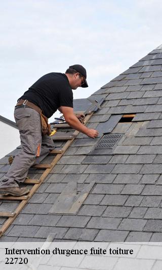 Intervention d'urgence fuite toiture 22720