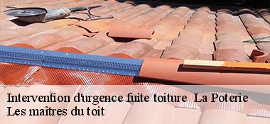 Intervention d'urgence fuite toiture   22400