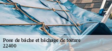 Pose de bâche et bâchage de toiture 22400