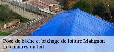 Pose de bâche et bâchage de toiture  22550