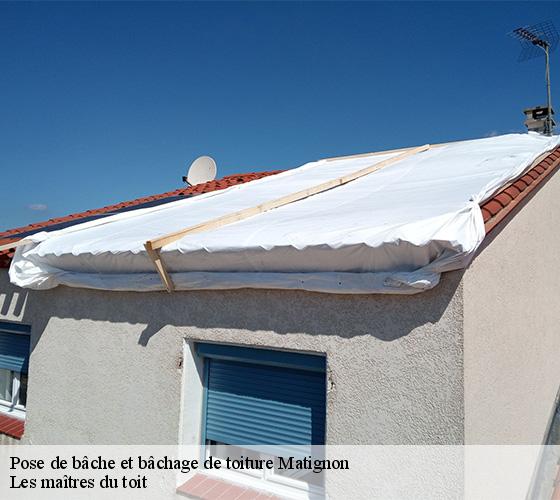 Pose de bâche et bâchage de toiture  22550